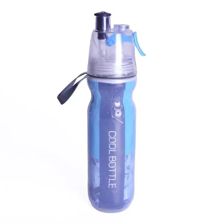 OEM कस्टम लोगो 500ML प्लास्टिक धुंध चढ़ाई स्प्रे पानी की बोतल प्लास्टिक खेल पीने के पानी की बोतल विनिर्माण