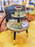 Nouvel ensemble de chicha en bois et verre de luxe, grande taille, pour accessoires de fumage, vente en gros