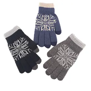 Fashion Winter Soft Touch Screen Thick Knitted Gloves