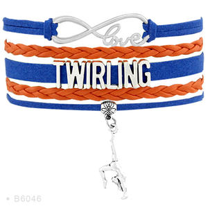 Usine Fait Sur Commande Infini Amour Virevoltant Majorette Bâtons Cadeau pour Twirlers <span class=keywords><strong>Ballerine</strong></span> Ballet Danseurs Bracelets pour Les Femmes - Product Image 1