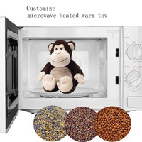 Jouets en peluche pour enfants créatifs, chauffables au micro-ondes, en forme d'animaux en peluche, vente en gros, jouets sensoriels lestés, chiots en peluche, rembourrage en coton PP