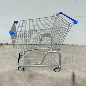 Chariot de courses en fil métallique de style allemand, zingué, robuste, pour supermarché et épicerie - Product Image 6
