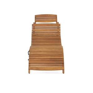 DB LAHAINA Chaise longue pliable en acier en bois massif mobilier d'extérieur en PVC pour patio jardin parc cour hôtel utilisation de loisirs - Product Image 1