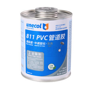 Unecol 811 <b>Pvc</b> Pipe Adhesive Gray Industrial Grade Heavy Bodied Medium Setting 1 Quart - Product Image 1