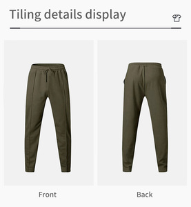 Wholesale Custom Men's Loose Straight Casual Sports Pants Outdoor <strong>Jogging</strong> Hiking Solid Color Loose-Fit Jogger Pants - Product Image 3