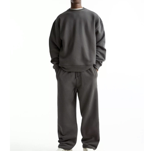 Cheap Price <b>Sweatpants</b> <b>Set</b> for Men High Quality Wholesale Cotton Fleece Casual Wear Sweat Suit Full Length Winter Sweat Suit - Product Image 2