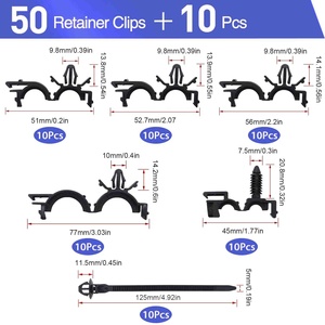 通用汽车用60pcs汽车线材走线夹紧固件盘绕分类套件 - Product Image 4