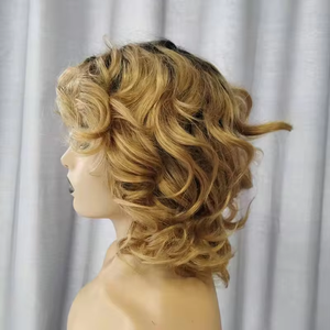 Parrucca lunga lunga <span class=keywords><strong>da</strong></span> donna con onde profonde ricciolente in pizzo con capelli umani trasparenti in pizzo brasiliano Color capelli stile <span class=keywords><strong>Jerry</strong></span> ricciolo - Product Image 2