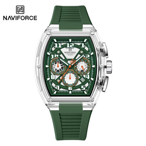 Reloj <span class=keywords><strong>NAVIFORCE</strong></span> NF6118 para Hombre, Cuarzo, Cronógrafo, Luminoso, Correa de Silicona Suave, Estilo Ejecutivo, Moderno, Casual, para Exteriores - Product Image 2