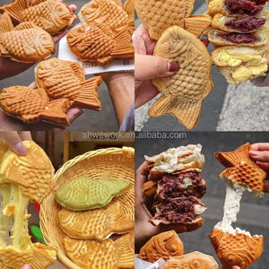 Máquina Comercial de Taiyaki para Helado WeWork con Forma de Pez de Boca Cerrada Waflera Eléctrica para Waffles de Pescado Taiyaki - Product Image 4