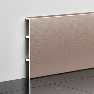 Modern Brushed Aluminum Skirting Board 60mm 80mm Metal Baseboard Trim Wall Protector Decorative <b>Floor</b> Skirting Line for Hotels - Product Image 5