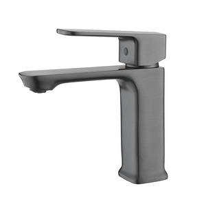 Grifo monomando negro mate para lavabo con válvula de cerámica, montaje en encimera, mezclador de agua para fregadero de un solo orificio - Product Image 4