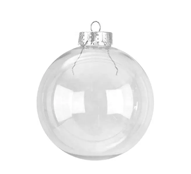 Custom Openable Xmas Clear Glass Christmas Ball Ornaments For Christmas Decorations