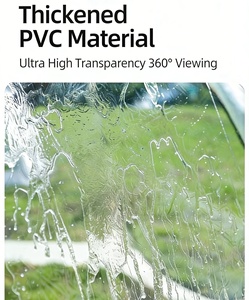 Tente de plage pop-up en PVC transparent de qualité supérieure, uniquement pour le <span class=keywords><strong>camping</strong></span>, abri portable pour le <span class=keywords><strong>camping</strong></span> au bord <span class=keywords><strong>du</strong></span> lac et en bordure de rivière - Product Image 5