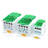 Bloque de terminales para carril DIN UKK 80A/125A/160A/250A/400A, caja de distribución, una entrada y varias salidas, caja de conexiones unipolar, conector de cable