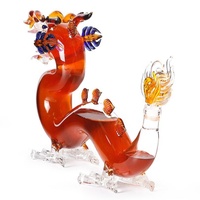 Carafe à vin en forme de Dragon en Borosilicate soufflé à la main