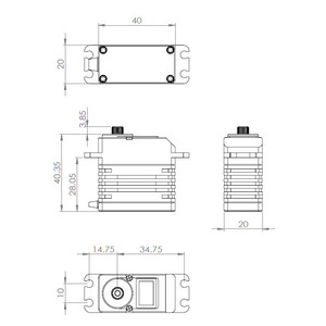 MKS เซอร์โว HBL990แบบไร้แปรงเซอร์โวแบบดิจิตอลสำหรับเฮลิคอปเตอร์อาร์ซี - Product Image 2