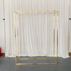 Gold Square Metal Arch <b>Stand</b> Birthday Party Supplies Background Wedding Arch <b>Backdrop</b> <b>Stand</b> - Product Image 6