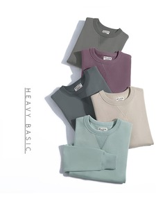 Nuova nuova felpa sportiva tinta unita Casual in cotone O collo pesante <span class=keywords><strong>per</strong></span> <span class=keywords><strong>coppie</strong></span> - Product Image 6