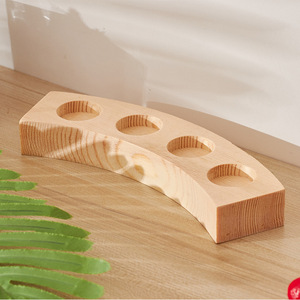 Wooden Essential Oil <b>Bottle</b> <b>Rack</b> 28x5x3cm Desktop <b>Storage</b> Organizer For Kitchen Condiment Jar Small Wine Glass Display - Product Image 2