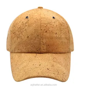 Topi Bisbol Kayu Kustom Topi Baseball Keren Modis Topi Cork Kulit Imitasi untuk Pria