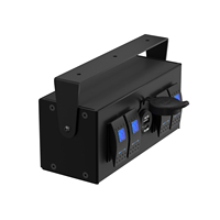 Amomdpower 12V 4 Gang SPST ON-Off Rocker Switch Control Box en alliage d'aluminium avec PD 18W + QC USB Socket for RV Boat Truck