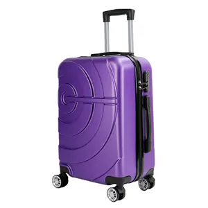 Nuevas innovaciones, equipaje de viaje duradero con mango suave púrpura, nuevo patrón, equipaje elegante a prueba de agua, bolsas de viaje con cerradura