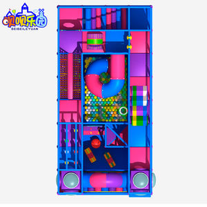 Aire de jeux intérieure modulaire personnalisée pour enfants, château ludique en bois et PVC, <span class=keywords><strong>ensemble</strong></span> de jeux souples pour usage commercial, centres commerciaux, multiples - Product Image 2