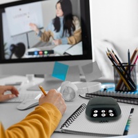 VOXFULL RCU03 Haut-parleur de conférence portable à 360 degrés avec microphone omnidirectionnel pour le bureau à domicile et les réunions en ligne