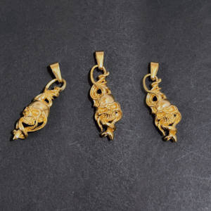 จี้เหรียญอลิซาเบธสไตล์วินเทจ,จี้เหรียญอลิซาเบธทองคำ18K เครื่องประดับ Virgin Mary จี้กางเขนดอกกุหลาบ - Product Image 5