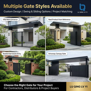 Système moderne de <span class=keywords><strong>portail</strong></span> et de auvent en aluminium, <span class=keywords><strong>portail</strong></span> d'entrée thermolaqué antirouille pour entrepreneurs en villas - Product Image 4