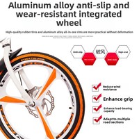 Nouveau Vélo de Montagne Pliant à Suspension Douce de 20 Pouces à Vitesse Variable avec Freins à Double Disque, Cadre en Alliage d'Aluminium et Fourche à Suspension; Adulte