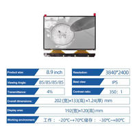 Layar LCD Monokrom 8.9 Inci 3840*2400 4K HD Mipi 50 Pin untuk Printer 3D, Layar Hitam Putih, Pabrik Manufaktur
