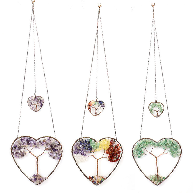 Natural Crystal Colorful Tree of Life