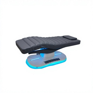 Mesa de Masaje Eléctrica de Cuero PU con Reposacabezas Integrado, Estructura Metálica, Diseño Contemporáneo, Mueble de Salón para Uso Comercial - Product Image 3