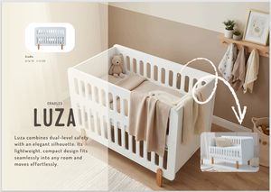 Precios Increíbles: Cunas LUZA con Doble Nivel de Seguridad, Diseño Ligero y Compacto, Cuna para Bebé - Product Image 2