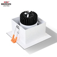 Éclairage commercial encastré pour intérieur, downlight 12W, projecteur LED anti-éblouissement