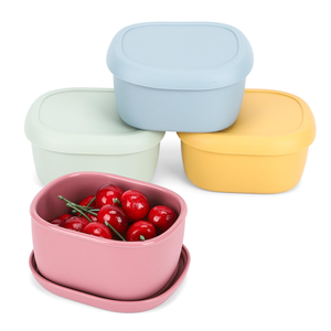 Plastic Food Grade Sustainable Snack <b>Box</b> Lid Fresh-Keeping Kitchen Container for Yogurt Salad Modern Food Container - Product Image 1