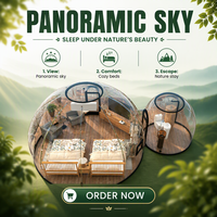 Dôme gonflable romantique en polycarbonate pour couples, idéal pour le camping, les vacances en plein air, les escapades, les anniversaires