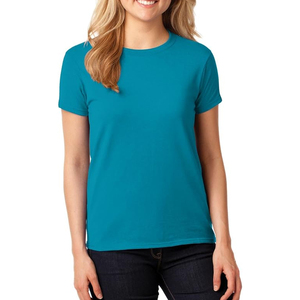 T-shirt minimaliste pour femme en coton 100% écologique, respirant, à séchage rapide, sans logo, finition soignée, tons neutres - Product Image 2
