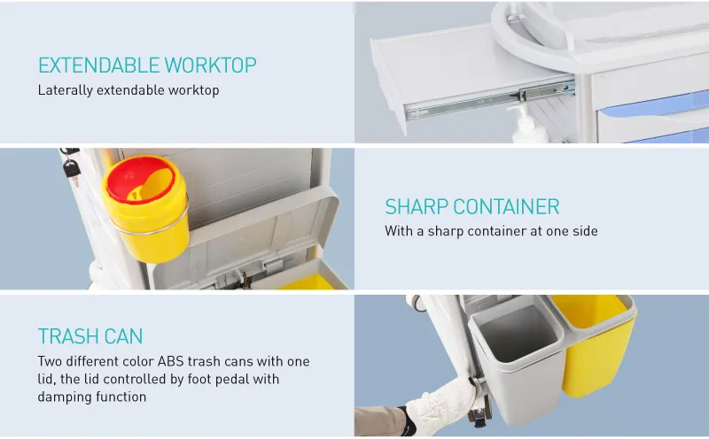 Wholesale ABS Cart Anesthesia Trolley