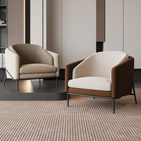 Fauteuils de détente Wing Gold, ensemble de meubles nordiques de luxe, fauteuil moderne en tissu et métal, canapés pour salon, fauteuils d'appoint