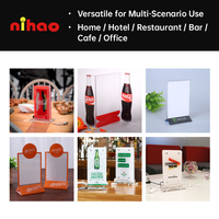 Support de menu de table en acrylique LED personnalisé NIHAO pour restaurant et hôtel en intérieur