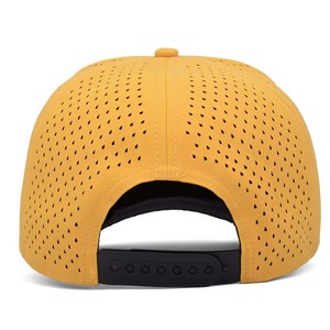 Gorra <span class=keywords><strong>de</strong></span> béisbol deportiva impermeable <span class=keywords><strong>de</strong></span> dos tonos con malla cortada a láser y estampado, con cierre snapback - Product Image 4