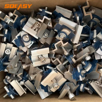 SOEASY Verstellbare Aluminium-Mittelklemme für Solarmodul-Montagesysteme für Dach & Boden für Solarstrukturen