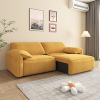 Canapé-lit électrique multifonctionnel double usage rangée droite trois quatre personnes salon petit appartement canapé en tissu