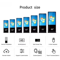 Affichage numérique et signalétique publicitaire avec écran tactile LCD vertical sur pied
