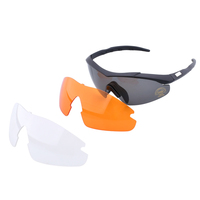 Ensemble de lunettes de tir tactique polarisées CS lunettes de tir sport masque coupe-vent pour Camping Edc bloc vent et sable