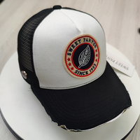 Gorra Trucker Home Run Vintage de Lona Desgastada con Visera a Cuadros Ajustable Impermeable 100% Poliéster