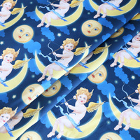 Tissu satiné 100% coton pour vêtements, toucher soyeux, impression numérique personnalisée, livraison directe d'usine, MOQ 1 mètre